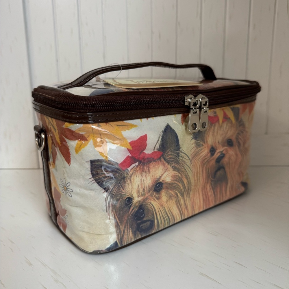 NWT, Yorkie, Cosmetic, Travel Bag, Purse, Clutch, Yorkshire Terrier, Y2K, Dog